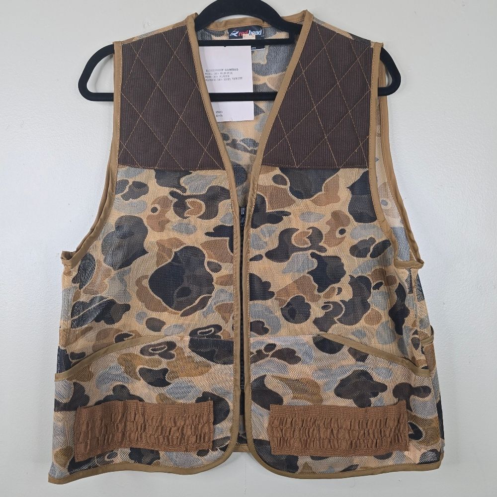 Vintage NWT Redhead Red Head Hunting Vest Mesh Camo Camouflage L